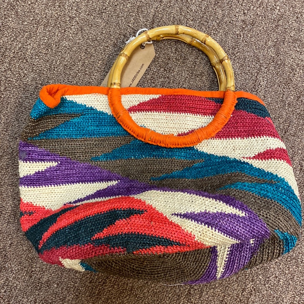 Jade tribe NWT bamboo handle tote